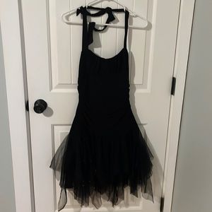 90s vintage black punk style prom dress